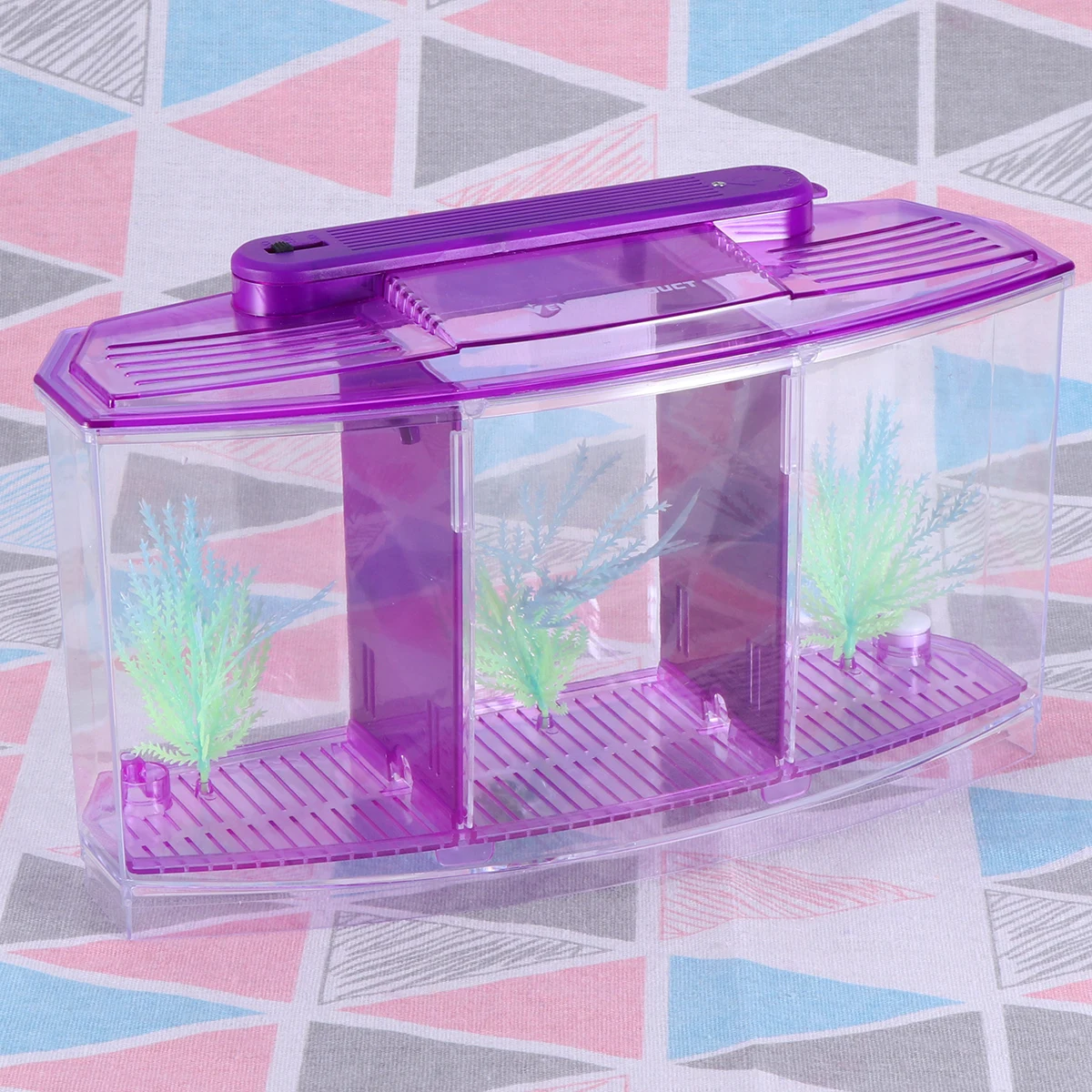 Mini Fish Tank Durable Transparent Plastic Square Three Grid Hatching Aquarium Desktop Decor for Home Aquarium
Mini Fish Tank Durable Transparent Plastic Square Three Grid Hatching Aquarium Desktop Decor for Home Aquarium