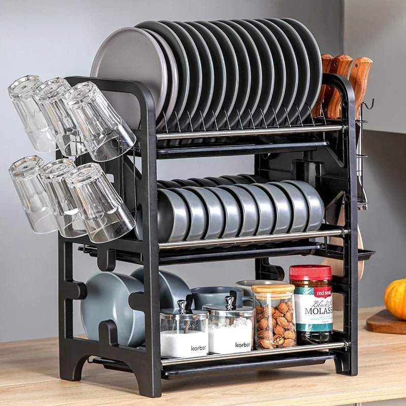 2 Layers Stainless Steel Dish Storage Rack Kitchen Storage Holder Dish Bowl Drain Rack Tableware Plate Drying Shelf with Tray
2 Layers Stainless Steel Dish Storage Rack Kitchen Storage Holder Dish Bowl Drain Rack Tableware Plate Drying Shelf with Tray