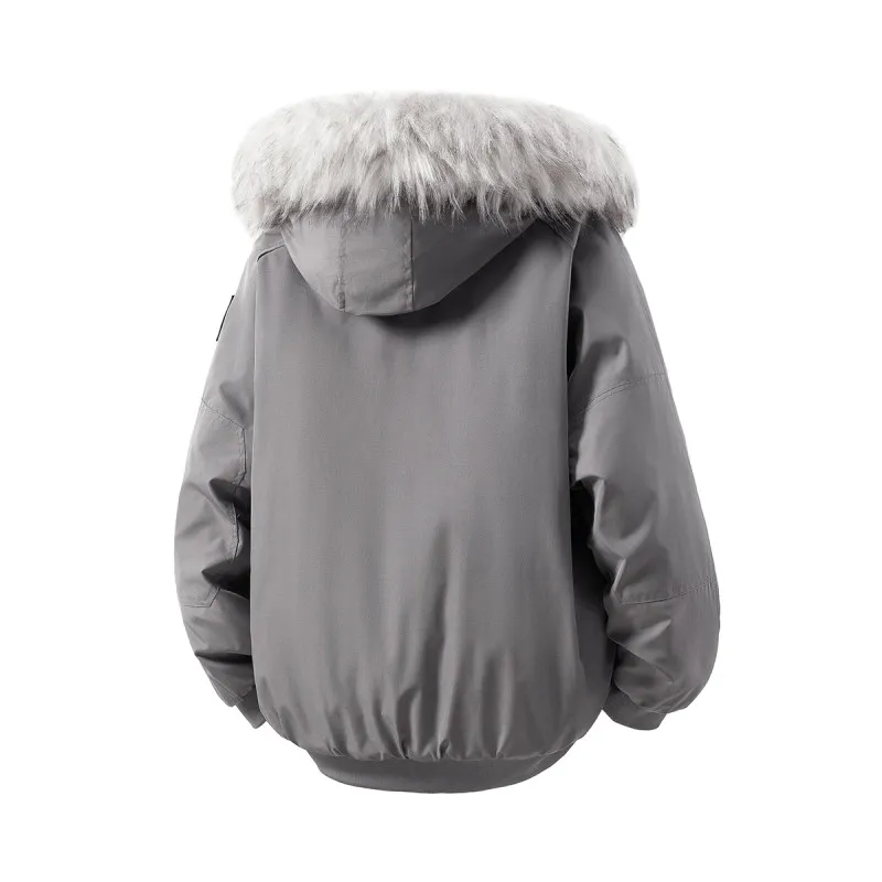 Trendy Hooded Removable Fur Collar Workwear Large Size Cotton Jaet for Men Hong Kong Sle Korean Version Youth Faion
Trendy Hooded Removable Fur Collar Workwear Large Size Cotton Jaet for Men Hong Kong Sle Korean Version Youth Faion