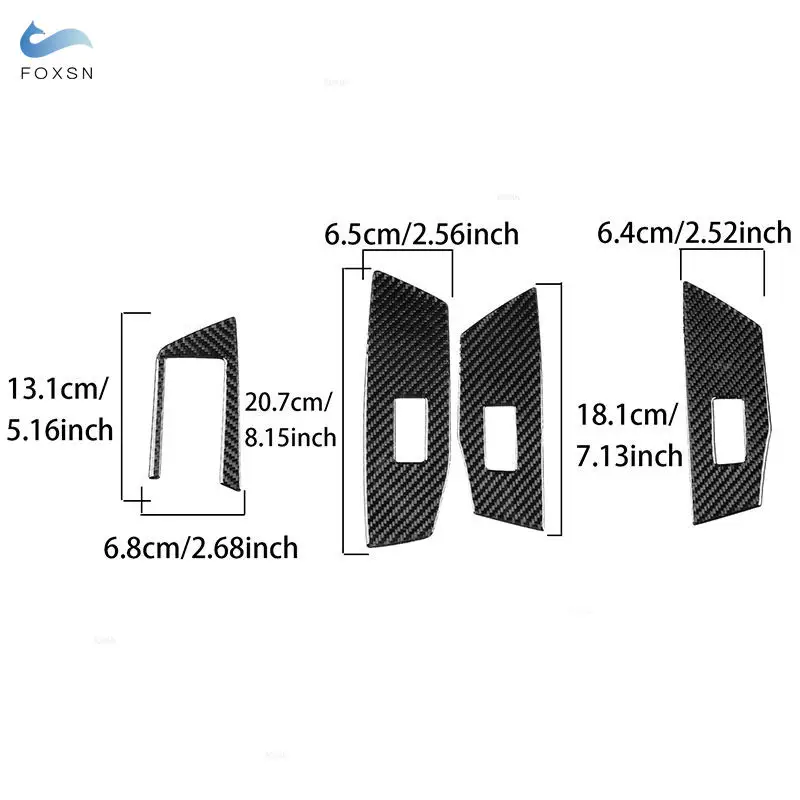 Car Interior Door Window Switch Button Panel Trim For Audi A3 8Y S3 2021-2025 4pcs Carbon Fiber Sticker Modification Accessories
Car Interior Door Window Switch Button Panel Trim For Audi A3 8Y S3 2021-2025 4pcs Carbon Fiber Sticker Modification Accessories