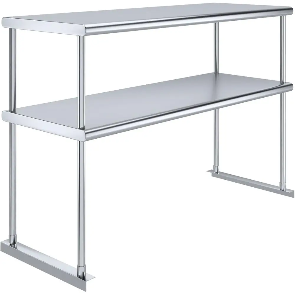 48 Double Tier Stainless Steel Over Shelf for Kitchen Prep Tables, Restaurant Storage Rack
48 Double Tier Stainless Steel Over Shelf for Kitchen Prep Tables, Restaurant Storage Rack