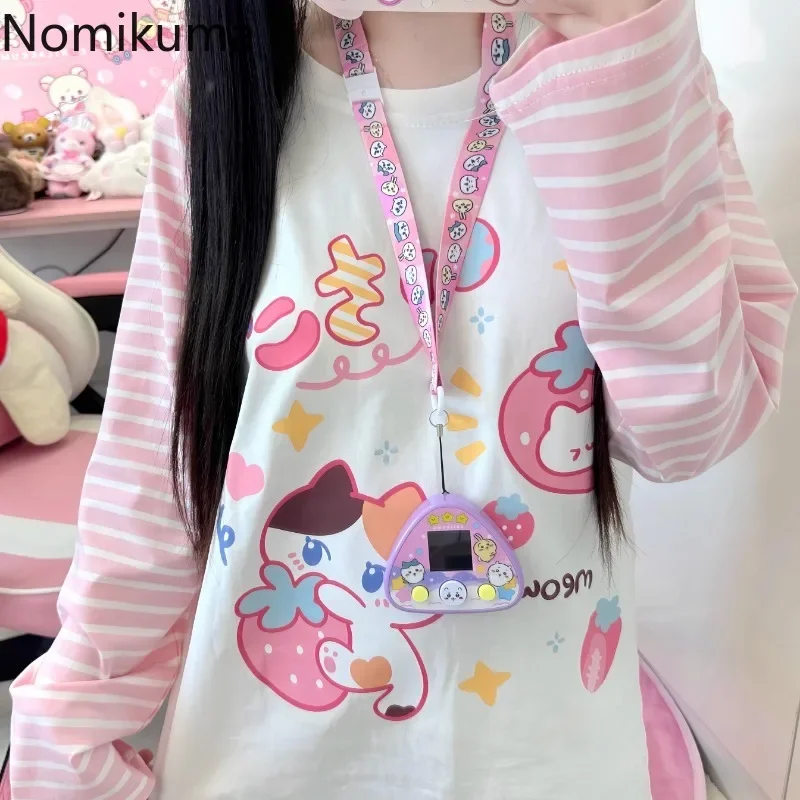 Japanese Woman T Shirts Long Sleeve O-neck Anime Tees Y2k Tops 2024 Ropa Mujer Fashion Cute Camisetas Casual Striped Tshirts
Japanese Woman T Shirts Long Sleeve O-neck Anime Tees Y2k Tops 2024 Ropa Mujer Fashion Cute Camisetas Casual Striped Tshirts