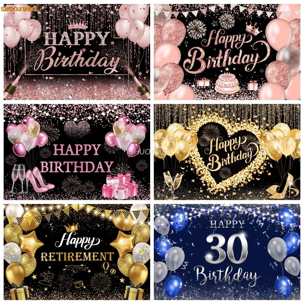 Adult Birthday Party Backdrop Gold Glitter Diamond Balloon Boys Girls Happy Birthday Party Photography Background Photo Studio
Adult Birthday Party Backdrop Gold Glitter Diamond Balloon Boys Girls Happy Birthday Party Photography Background Photo Studio