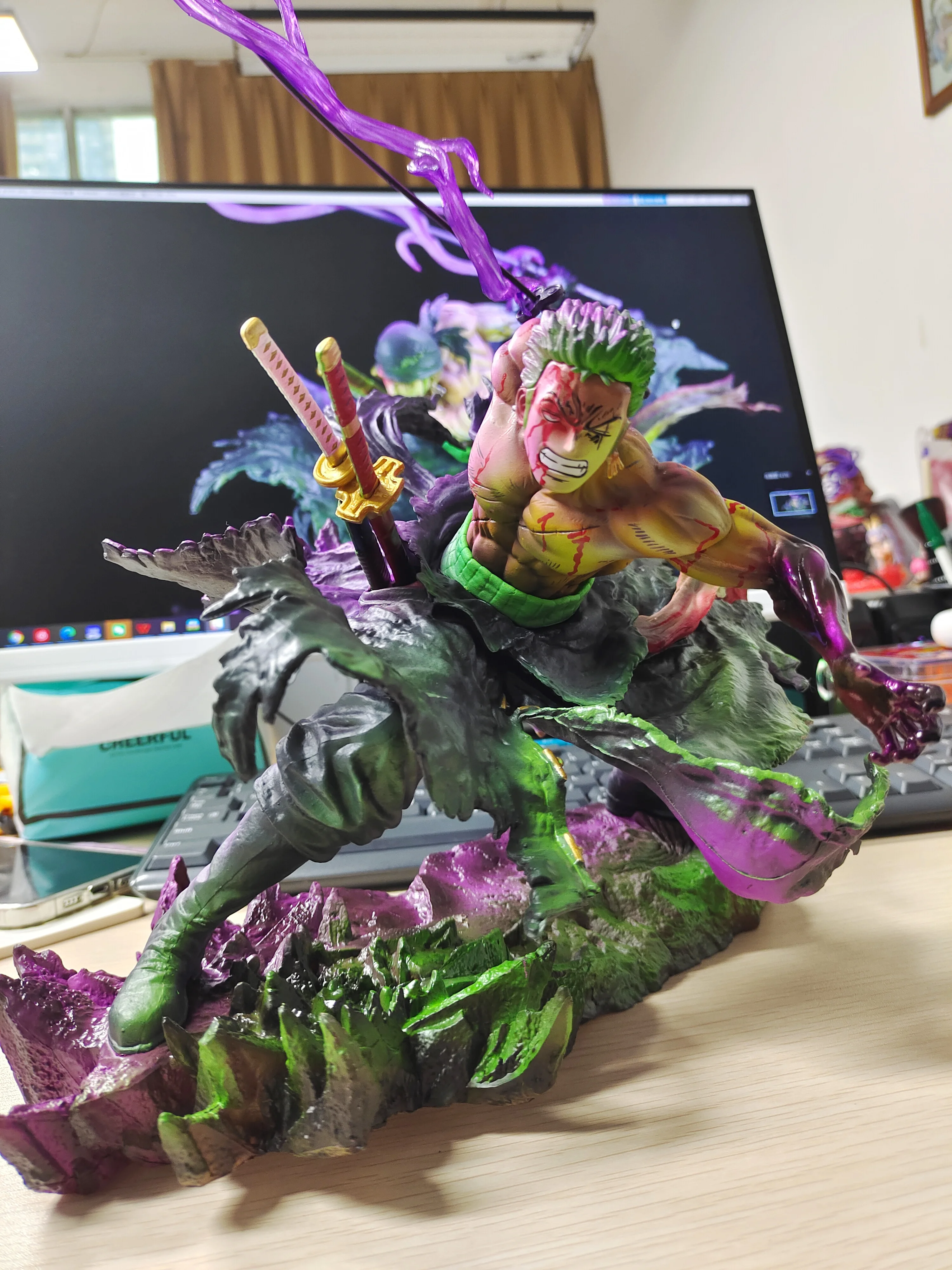 Цельная фигурка Ророноа Зоро-статуя боевой позы крови со сменными головками, декоративные фигурки для сборки, игрушка для фанатов Зоро в подарок
Цельная фигурка Ророноа Зоро-статуя боевой позы крови со сменными головками, декоративные фигурки для сборки, игрушка для фанатов Зоро в подарок