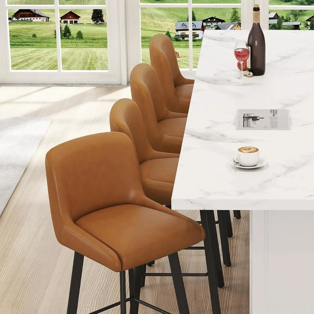 Set of 4 Modern Swivel Bar Stools – 26" Counter Height, Kitchen Island & Dining Stools, Upholstered with Back Support
Set of 4 Modern Swivel Bar Stools – 26" Counter Height, Kitchen Island & Dining Stools, Upholstered with Back Support