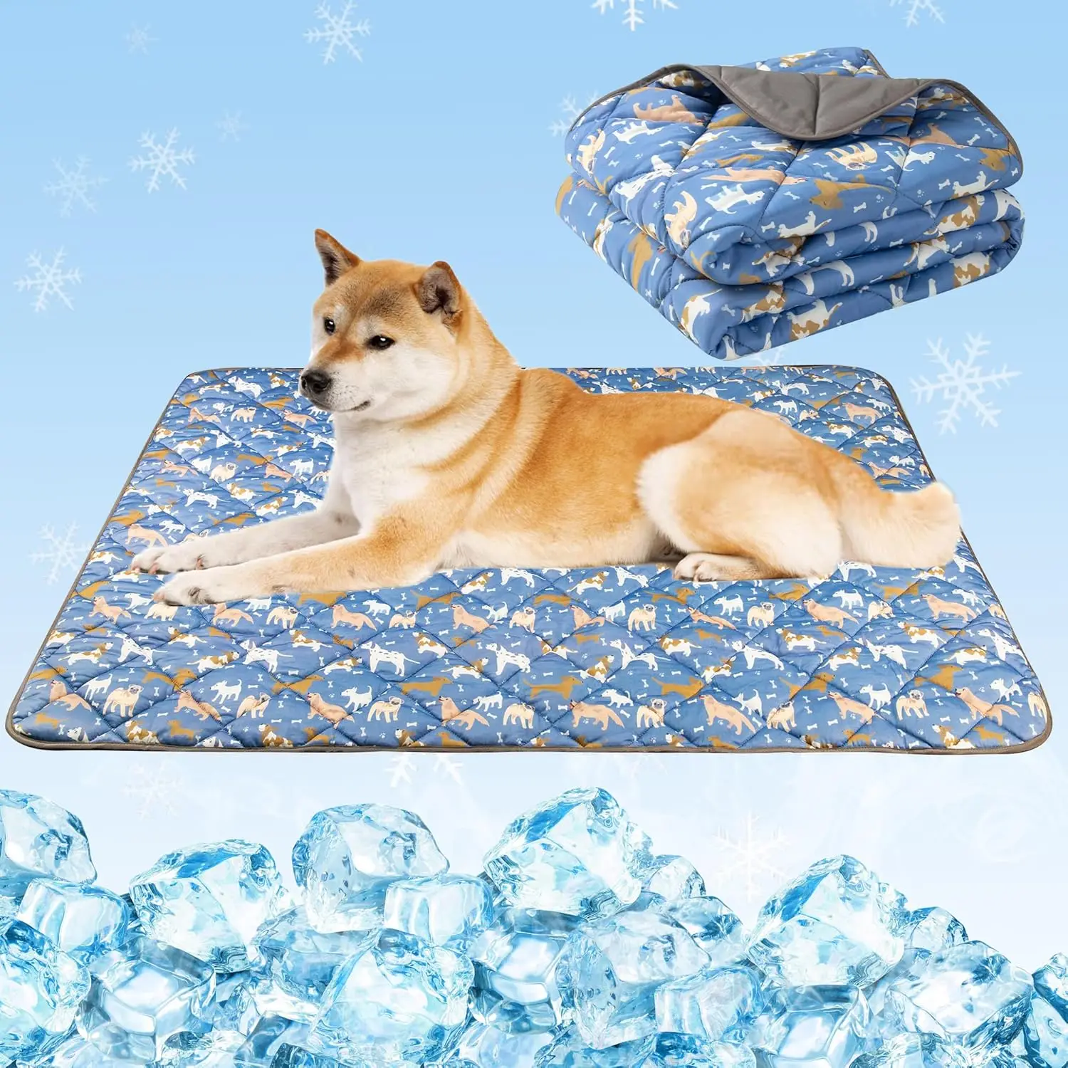 Dog Cooling Mat, Self-Cool Ice Pad, Washable Pet Bed, Summer Cool Tech Fabric, Indoor & Outdoor Use
Dog Cooling Mat, Self-Cool Ice Pad, Washable Pet Bed, Summer Cool Tech Fabric, Indoor & Outdoor Use