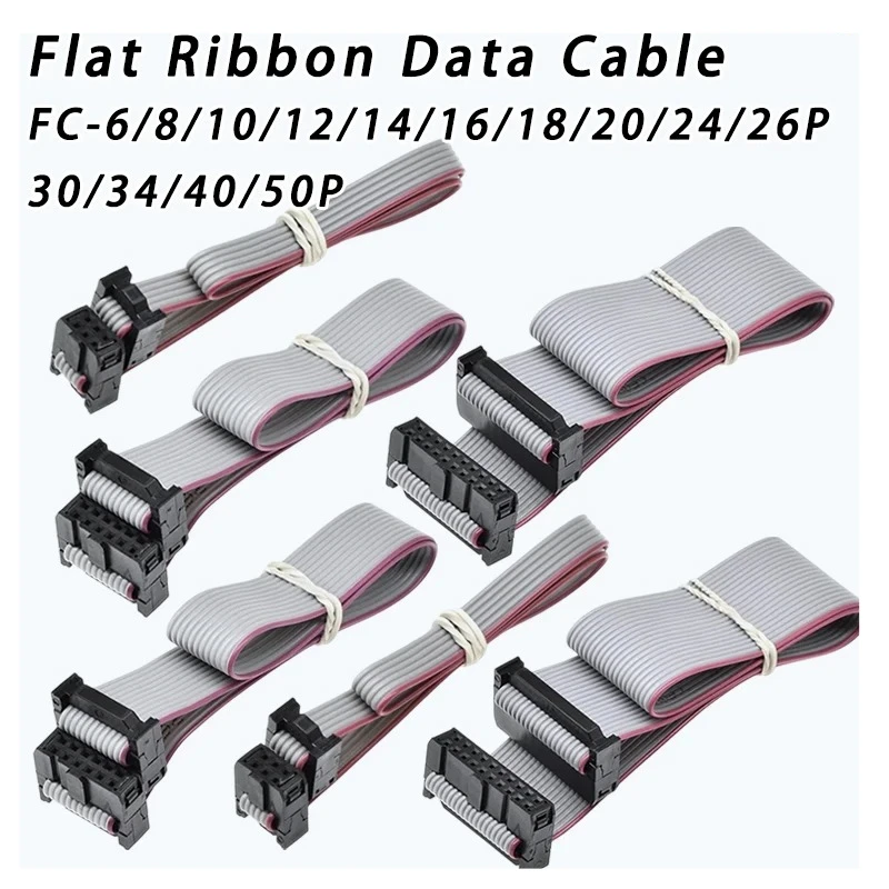 2.54mm Pitch JTAG ISP Gray Flat Ribbon Data Cable FC-6/8/10/12/14/16/18/20/24/26/30/34/40/50 Pin FOR DC3 F/F IDC Box Header
2.54mm Pitch JTAG ISP Gray Flat Ribbon Data Cable FC-6/8/10/12/14/16/18/20/24/26/30/34/40/50 Pin FOR DC3 F/F IDC Box Header