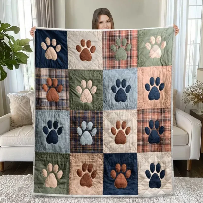 Dog Paw Print Quilt Blanket Cozy Pet Throw for Dog Lovers Memorial Gift for Dog Owners Dog Mom or Pet Lover
Dog Paw Print Quilt Blanket Cozy Pet Throw for Dog Lovers Memorial Gift for Dog Owners Dog Mom or Pet Lover