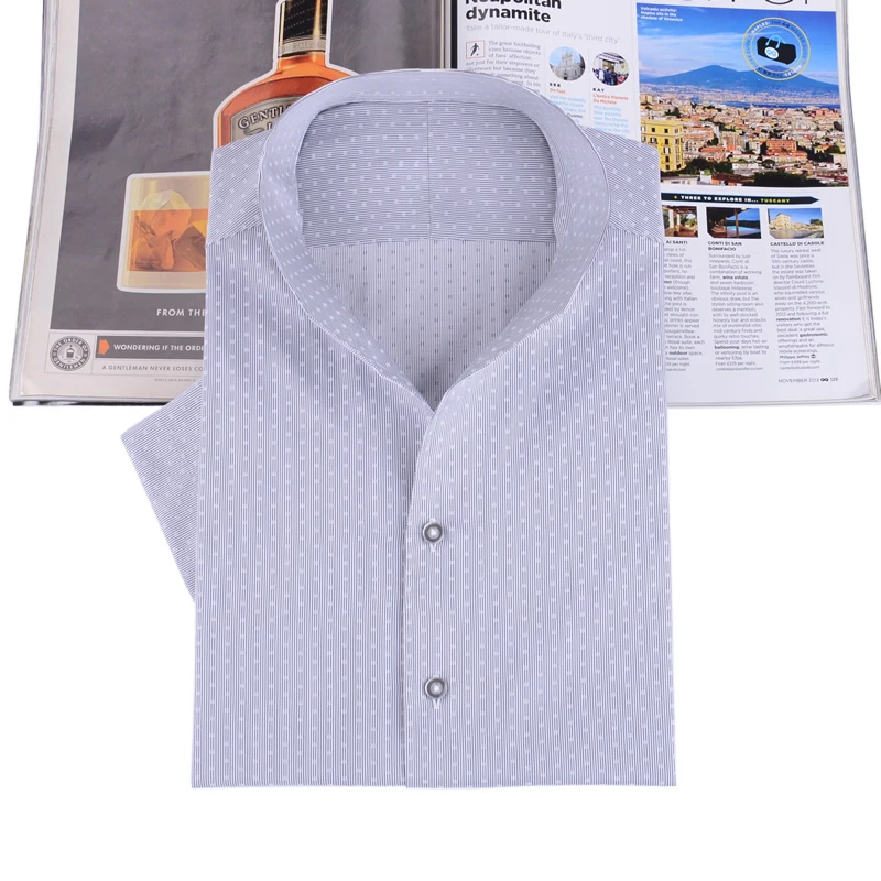Men's short sleeved shirt retro trend new style stand collar cotton slim fashion men's summer shirt
Men's short sleeved shirt retro trend new style stand collar cotton slim fashion men's summer shirt