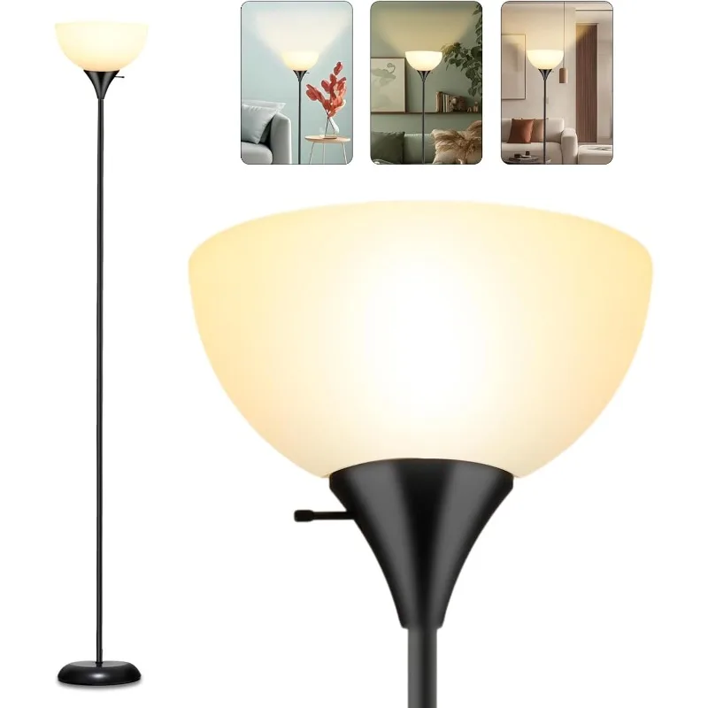 Standing Lamp, Led Floor Lamps for Living Room, Drop-Resistant White Lampshade, Rotary Switch, Industrial Metal Tall Lamp
Standing Lamp, Led Floor Lamps for Living Room, Drop-Resistant White Lampshade, Rotary Switch, Industrial Metal Tall Lamp