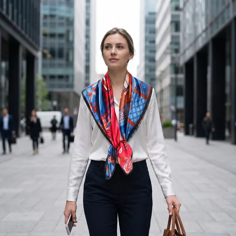 100% Mulberry Silk Scarf 35" Square Headscarf Women’s Hair Wraps Travel Shawl (88*88cm) With Gift Packed Rose Red Building Print
100% Mulberry Silk Scarf 35" Square Headscarf Women’s Hair Wraps Travel Shawl (88*88cm) With Gift Packed Rose Red Building Print