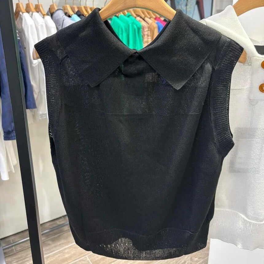 Spring Summer New Ne Knitted Svel Vest Women Design Sense Golf Slim Fit Overhead Top Thin Model Chinese Made
Spring Summer New Ne Knitted Svel Vest Women Design Sense Golf Slim Fit Overhead Top Thin Model Chinese Made