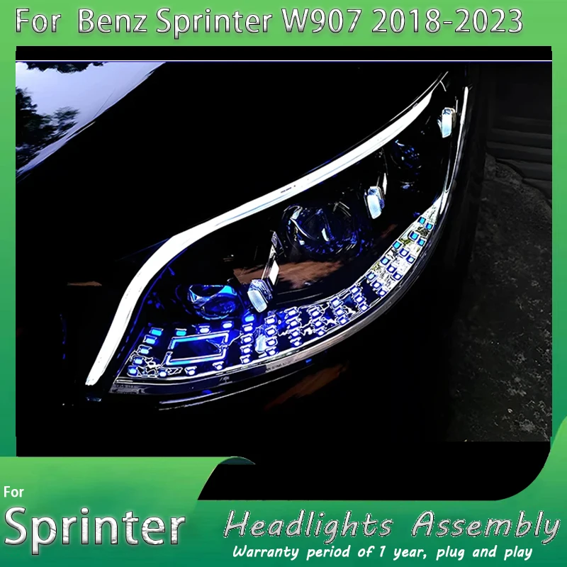 For 2018-2025 Mercedes Sprinter W907 Automatic 2pcs Headlights Car Front Lamp Assembly Upgrade S-Class Style LED Projection Lens
For 2018-2025 Mercedes Sprinter W907 Automatic 2pcs Headlights Car Front Lamp Assembly Upgrade S-Class Style LED Projection Lens