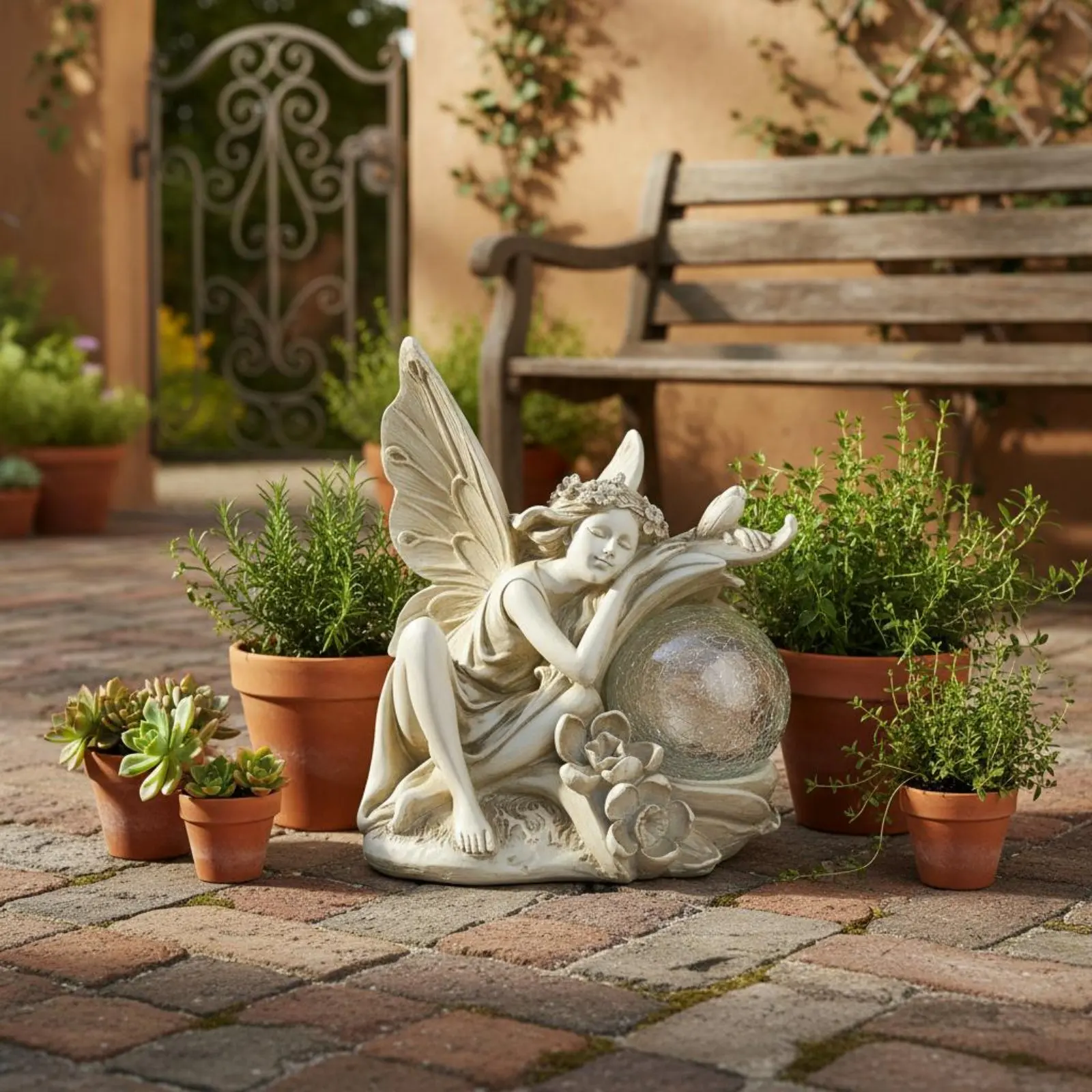 Solar Fairy Light LED Lights Solar Angel Statue Resin Fairy Statue Weather Resistant Yard Ornament for Patio
Solar Fairy Light LED Lights Solar Angel Statue Resin Fairy Statue Weather Resistant Yard Ornament for Patio