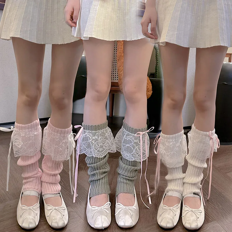 Вязаные кружевные гетры с лентой, женские гольфы с бантом Y2K, свежие милые гетры в японском стиле, модные аксессуары
Вязаные кружевные гетры с лентой, женские гольфы с бантом Y2K, свежие милые гетры в японском стиле, модные аксессуары