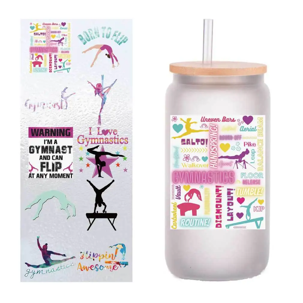 10 sheets of four-inch cartoon gymnast series UV transfer stickers crystal label glass glass sticker customization
10 sheets of four-inch cartoon gymnast series UV transfer stickers crystal label glass glass sticker customization