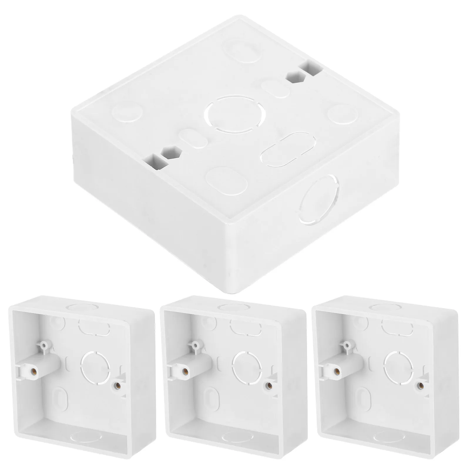 4Pcs Outdoor Electrical Junction Box Durable PVC Material Easy Installation Versatile Use Wall Socket Boxes
4Pcs Outdoor Electrical Junction Box Durable PVC Material Easy Installation Versatile Use Wall Socket Boxes