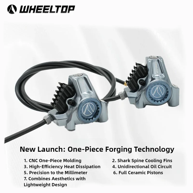 Wheeltop 7800PRO Ceramic Hydraulic Caliper – Blue Grey One-Way Oil Circuit Heat-Dissipating Brake Pads, MTB/Road Bike Disc Brake
Wheeltop 7800PRO Ceramic Hydraulic Caliper – Blue Grey One-Way Oil Circuit Heat-Dissipating Brake Pads, MTB/Road Bike Disc Brake