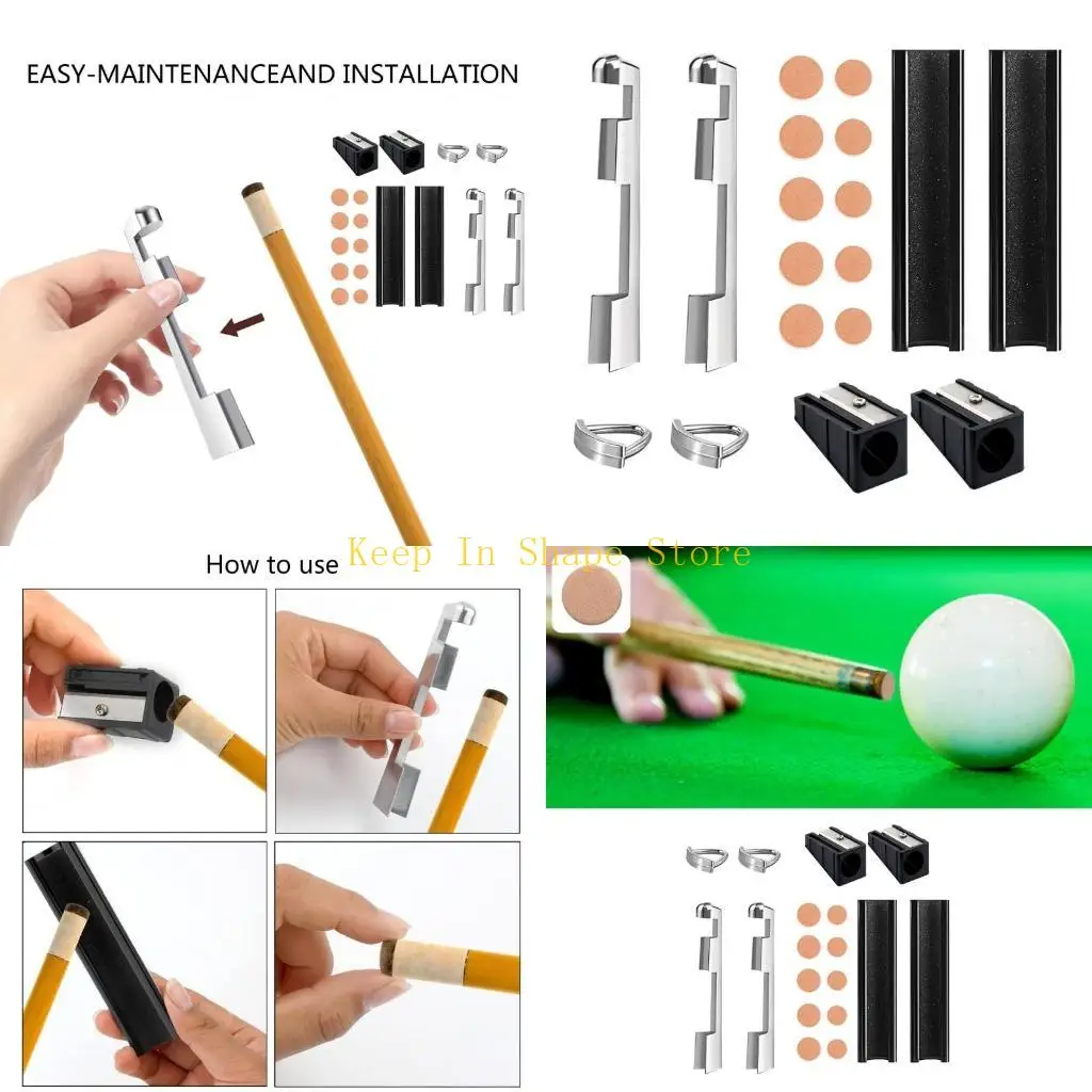U1JC Pool Cue Repair Kits Including Cue Clamps Pool Ball Shaper and Cue Tips Trimmers
U1JC Pool Cue Repair Kits Including Cue Clamps Pool Ball Shaper and Cue Tips Trimmers