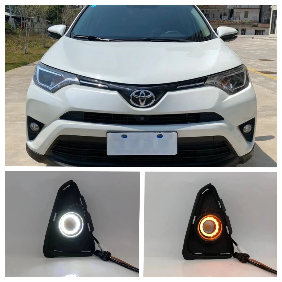 LED Fog Lights Assembly For Toyota RAV4 2016 2017 2018 Dual Color Angel Eye Daytime Running Lights Fog Lamp Accessories Kits
LED Fog Lights Assembly For Toyota RAV4 2016 2017 2018 Dual Color Angel Eye Daytime Running Lights Fog Lamp Accessories Kits