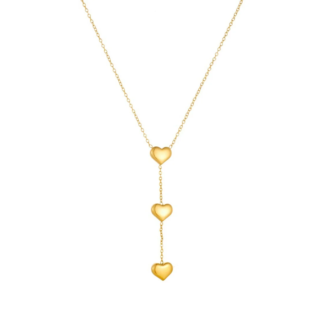 Trendy Fashion Statement Love Heart Charm Pendant Female Gold Color Stainless Steel Long Chain Link Necklace for Women Jewelry
Trendy Fashion Statement Love Heart Charm Pendant Female Gold Color Stainless Steel Long Chain Link Necklace for Women Jewelry