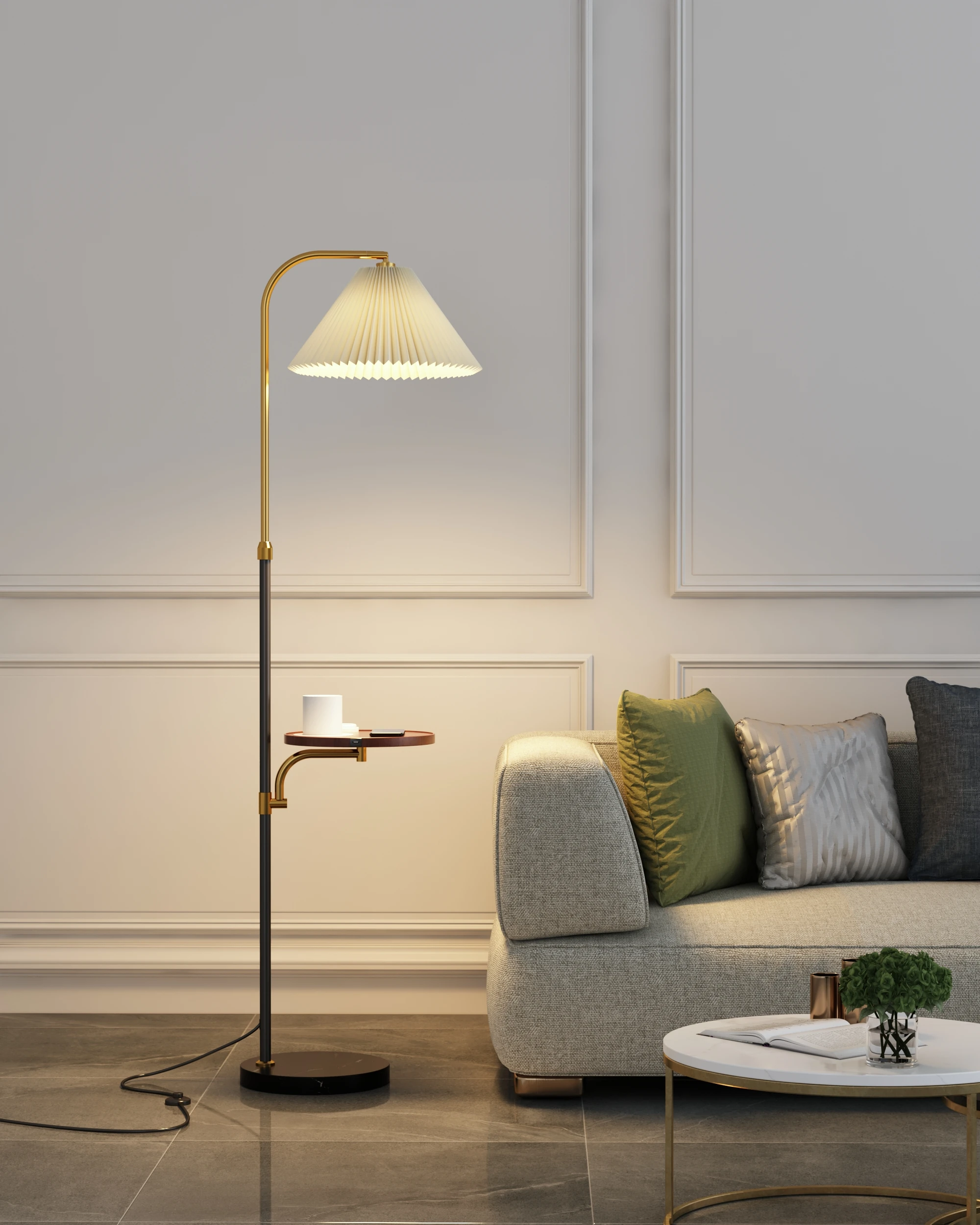 pleated floor lamp living room bedroom bedside Nordic ins style minimalist light luxury American coffee table creative vertical
pleated floor lamp living room bedroom bedside Nordic ins style minimalist light luxury American coffee table creative vertical