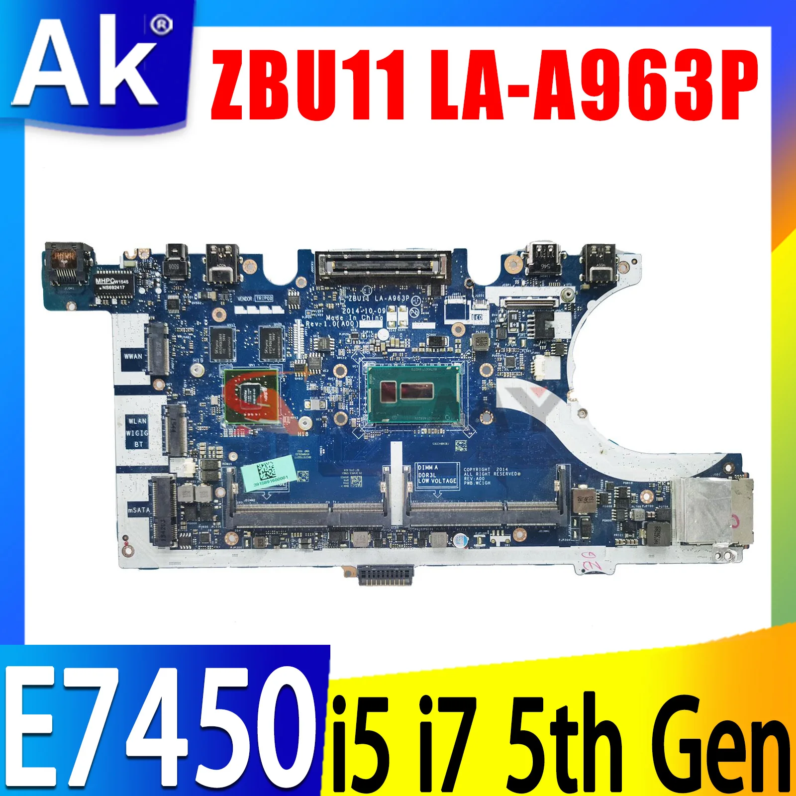 Материнская плата для ноутбука DELL Latitude E7450 LA-A963P 0HVV96 074G70 0KVR03 i5 i7 5-го поколения 840M 2G, материнская плата для ноутбука протестирована нормально
Материнская плата для ноутбука DELL Latitude E7450 LA-A963P 0HVV96 074G70 0KVR03 i5 i7 5-го поколения 840M 2G, материнская плата для ноутбука протестирована нормально