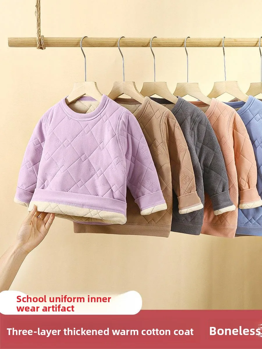 Thiened Fce Warmth Children's Underwear Set 2025 Winter New Sle Casual Inner Wear Comfortable Top Trendy Kids Clothes
Thiened Fce Warmth Children's Underwear Set 2025 Winter New Sle Casual Inner Wear Comfortable Top Trendy Kids Clothes