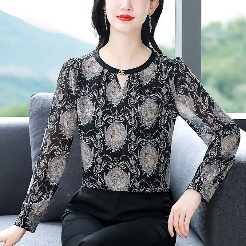 Printed Fashion Long Sleeve Shirt New V-Neck Trendy Floral Elegant Top for Spring and Autumn
Printed Fashion Long Sleeve Shirt New V-Neck Trendy Floral Elegant Top for Spring and Autumn
