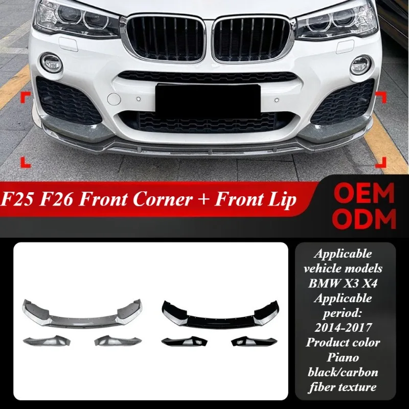 For BMW X3 F25 X4 F26 2014-2017 LCI M Sport Style Front Lip Spoiler Gloss Black ABS Perfect Fit Direct Fit Exterior Upgrade
For BMW X3 F25 X4 F26 2014-2017 LCI M Sport Style Front Lip Spoiler Gloss Black ABS Perfect Fit Direct Fit Exterior Upgrade