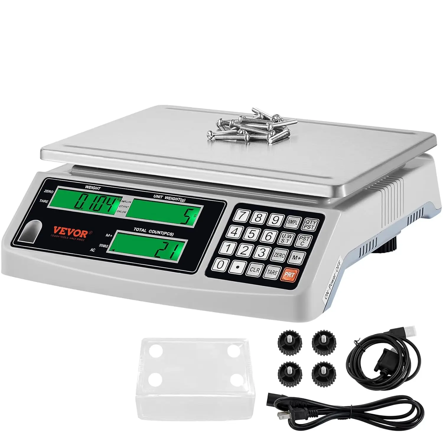Industrial Counting Scale, 30 kg x 1 g, Digital Scale for Parts and Coins, g/kg/lb Units, Electronic Gram Scale Inventory
Industrial Counting Scale, 30 kg x 1 g, Digital Scale for Parts and Coins, g/kg/lb Units, Electronic Gram Scale Inventory