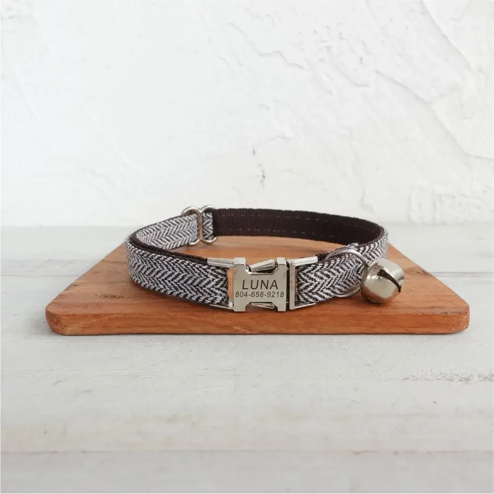 Personalized Cat Collar with Free Engraving, Matching Pet Leash,Customzied Contacts Metal Buckle, Thick Suit Fiber Pet Collar
Personalized Cat Collar with Free Engraving, Matching Pet Leash,Customzied Contacts Metal Buckle, Thick Suit Fiber Pet Collar