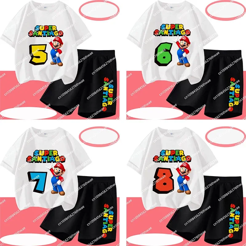 Новый комплект детских футболок Mario — подарок для детей 1–12 лет — игровой мультяшный принт — спортивные рубашки для мальчиков и девочек — летние шорты с короткими рукавами
Новый комплект детских футболок Mario — подарок для детей 1–12 лет — игровой мультяшный принт — спортивные рубашки для мальчиков и девочек — летние шорты с короткими рукавами
