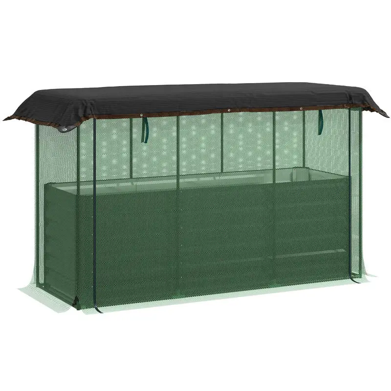 Outsunny Galvanized Steel Planter Box with Crop Cage and Shade Cloth, Raised Garden Bed for Flowers, Veggies and Herbs, Dark Gray
Outsunny Galvanized Steel Planter Box with Crop Cage and Shade Cloth, Raised Garden Bed for Flowers, Veggies and Herbs, Dark Gray
