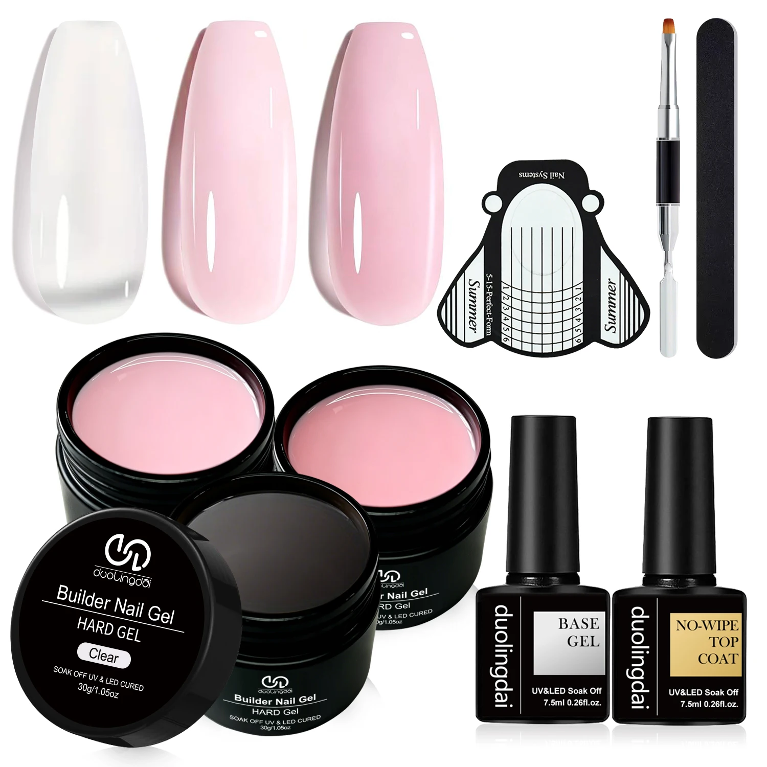 Extension glue set LED/architect nail polish 3-color nail extension glue set nude pink transparent hard glue construction nail
Extension glue set LED/architect nail polish 3-color nail extension glue set nude pink transparent hard glue construction nail