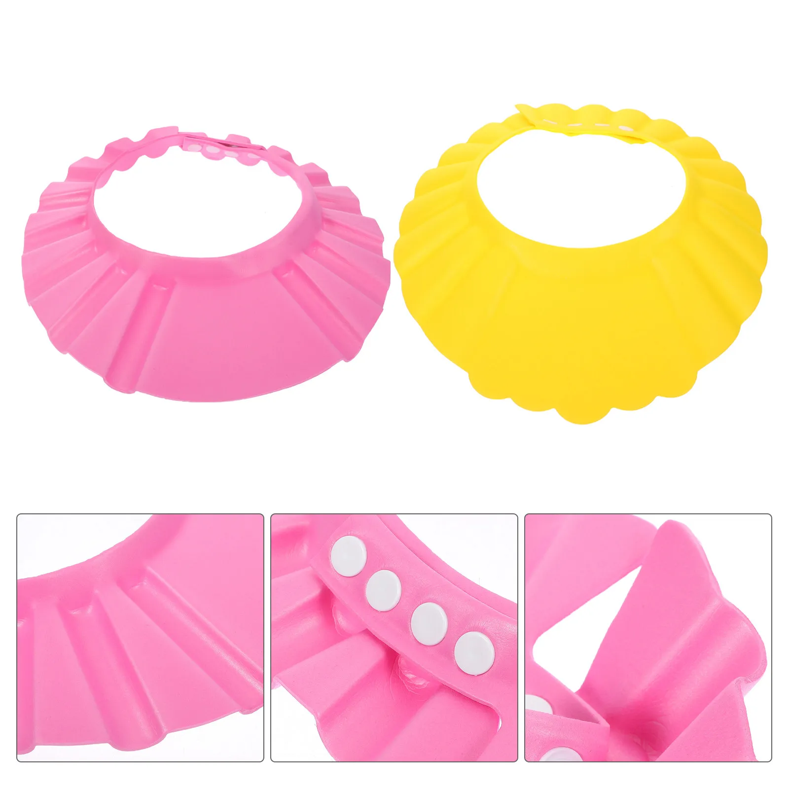 2Pcs Baby Shower Caps Thickened Pe Toddler Shower Cap Shield Adjustable Size Hair Washing Bath Visor for Kids Baby Bath Hat
2Pcs Baby Shower Caps Thickened Pe Toddler Shower Cap Shield Adjustable Size Hair Washing Bath Visor for Kids Baby Bath Hat