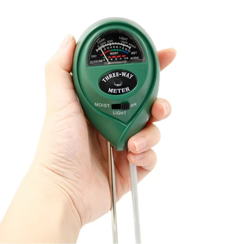 3 in 1 Soil PH Meter Sunlight Moisture PH Tester Flower Meter Garden Soil Humidity Sensor Plants Acidity Hygrometer