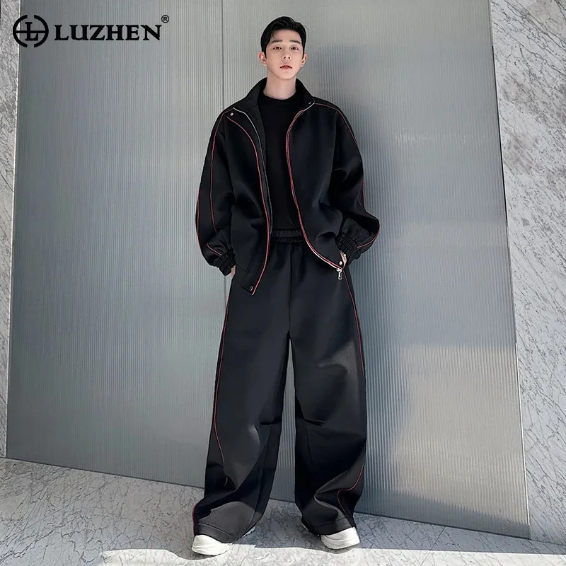 LUZHEN 2026 Spring Color Contrast Stripe Outline Two-piece Sets Men Stylish Handsome Sports Loose Casual Pants Male Coat JY6262
LUZHEN 2026 Spring Color Contrast Stripe Outline Two-piece Sets Men Stylish Handsome Sports Loose Casual Pants Male Coat JY6262