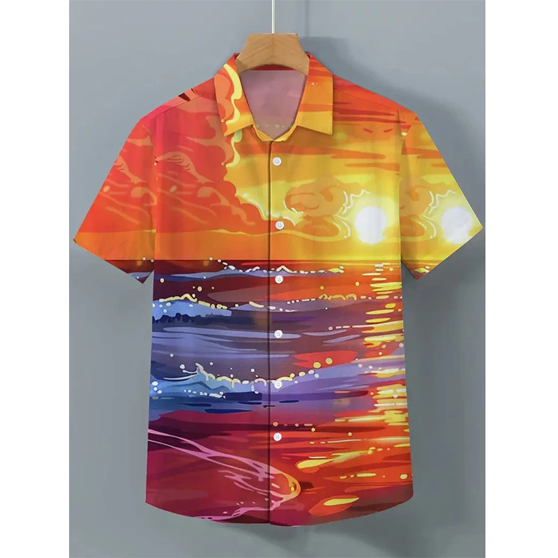 Casual Hawaiian Shirt Man Palm Tree 3d Seaside Sunset Pattern Men's Shirts Summer Vacation Loose Blouses For Men Clothing Camisa
Casual Hawaiian Shirt Man Palm Tree 3d Seaside Sunset Pattern Men's Shirts Summer Vacation Loose Blouses For Men Clothing Camisa