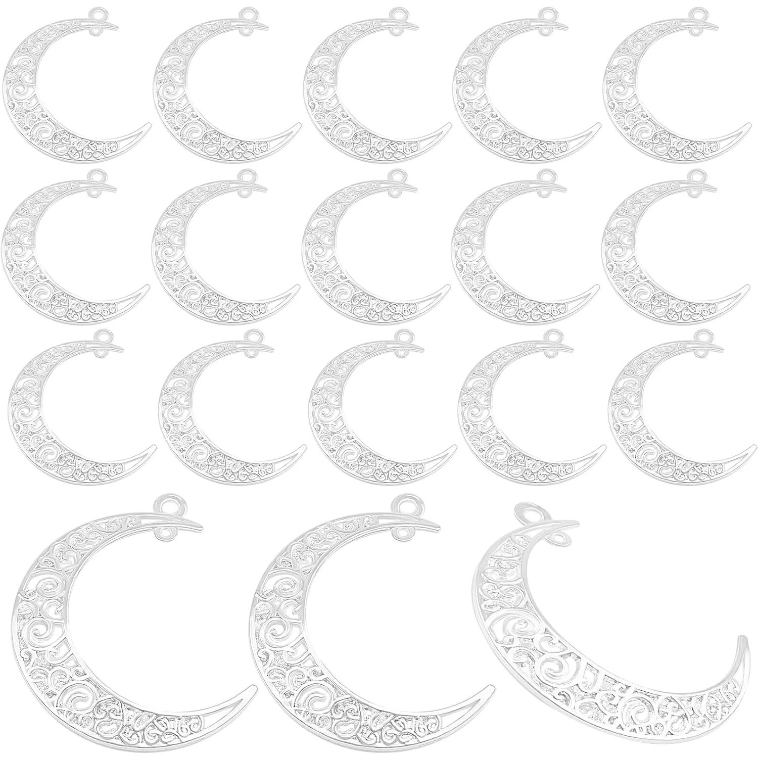 40pcs Hollow Moon Charms Filigree Luna Crescent Charms Celestial Moon Pendants for DIY Earrings Necklace Jewelry Making
40pcs Hollow Moon Charms Filigree Luna Crescent Charms Celestial Moon Pendants for DIY Earrings Necklace Jewelry Making