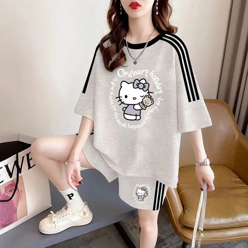 Sanrio 25 Kawaii Hello Kitty Plus Size Set Breathable 100% Cotton Casual Sportswear Shorts&t-Shirt Combo Loose Fit Summer Outfit
Sanrio 25 Kawaii Hello Kitty Plus Size Set Breathable 100% Cotton Casual Sportswear Shorts&t-Shirt Combo Loose Fit Summer Outfit