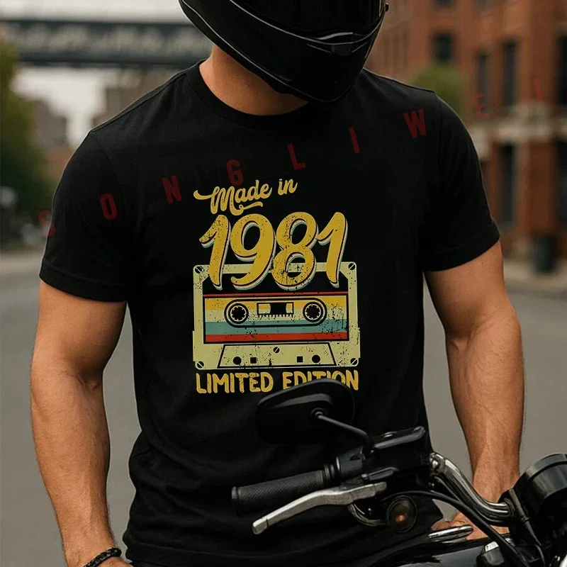 Vintage Retro 1981 Limited Edition Classic Moto Men's Cotton T-shirt Summer Short Sleeved Casual TShirt Breathable Unisex Tops
Vintage Retro 1981 Limited Edition Classic Moto Men's Cotton T-shirt Summer Short Sleeved Casual TShirt Breathable Unisex Tops