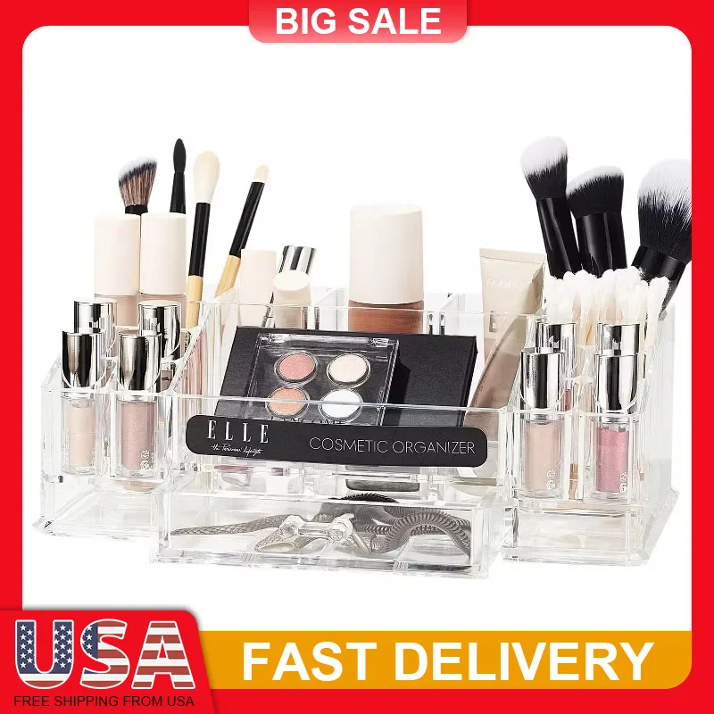 16 Grid Acrylic Makeup Organizer with Drawer Rectangular Tray for Brushes Eyeshadow Skincare Beauty Supplies Vanity Storage
16 Grid Acrylic Makeup Organizer with Drawer Rectangular Tray for Brushes Eyeshadow Skincare Beauty Supplies Vanity Storage