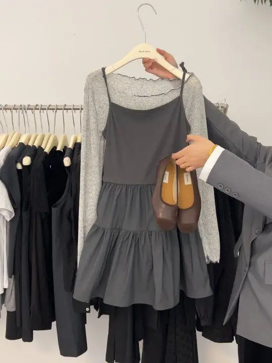 GkyocQ Korean Fashion New Summer Women Two Piece Dress Sets Long Sleeve Thin T-shirt + Sleeveless A Line Mini Dresses Outfits
GkyocQ Korean Fashion New Summer Women Two Piece Dress Sets Long Sleeve Thin T-shirt + Sleeveless A Line Mini Dresses Outfits