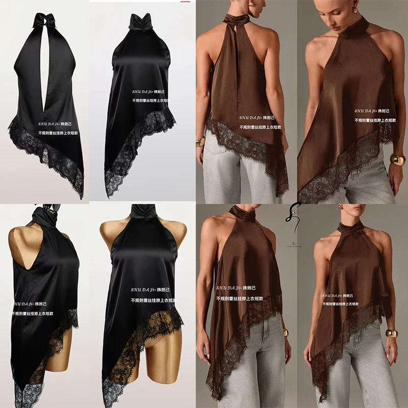 Irregular Latin Dance Tops Black Brown Lace Sleeveless Tops Rumba Chacha Dance Clothes Practice Dancewear Women Latin Costume
Irregular Latin Dance Tops Black Brown Lace Sleeveless Tops Rumba Chacha Dance Clothes Practice Dancewear Women Latin Costume