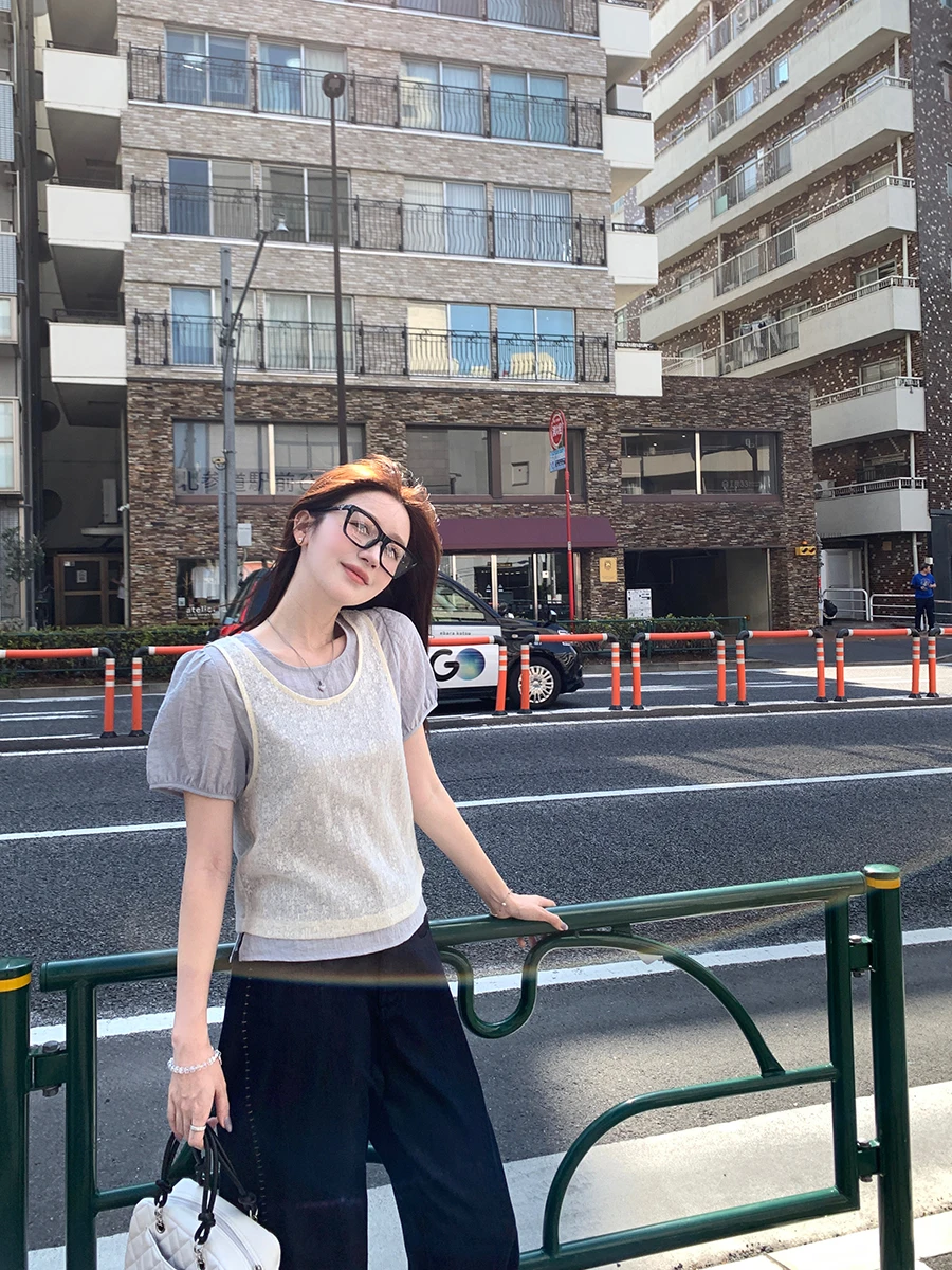 Женский комплект из двух предметов: топ-майка и футболка с коротким рукавом из дышащего полиэфирного волокна, с круглым вырезом, в стиле Blue Mist White Tea Layering Tank Top Bubble Sve irt.
Женский комплект из двух предметов: топ-майка и футболка с коротким рукавом из дышащего полиэфирного волокна, с круглым вырезом, в стиле Blue Mist White Tea Layering Tank Top Bubble Sve irt.