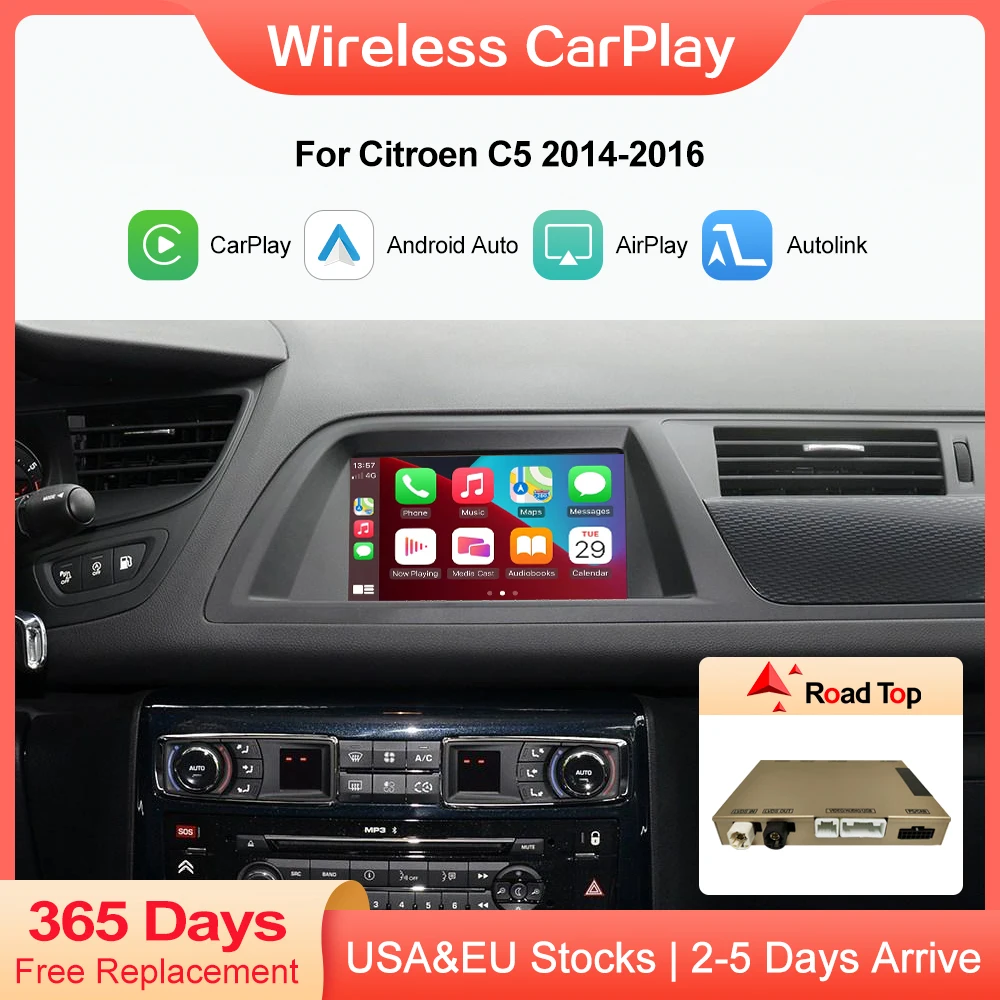 Wireless CarPlay for Citroen C5 C4L 2014 2015 2016 7" LCD screen Android Auto accessory Interface Mirror Link AirPlay Car Play
Wireless CarPlay for Citroen C5 C4L 2014 2015 2016 7" LCD screen Android Auto accessory Interface Mirror Link AirPlay Car Play