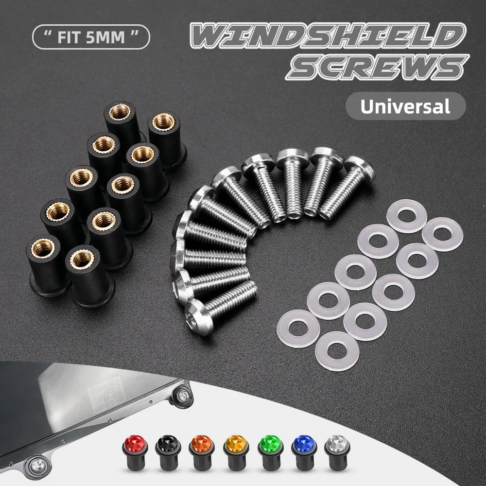 10PCS 5MM Windshield Bolts Screw Nut Fastener Kit For CFMOTO CF 800NK 800 NK NK800 2022-2024 Motorcycle Bolts Screw Accessories
10PCS 5MM Windshield Bolts Screw Nut Fastener Kit For CFMOTO CF 800NK 800 NK NK800 2022-2024 Motorcycle Bolts Screw Accessories