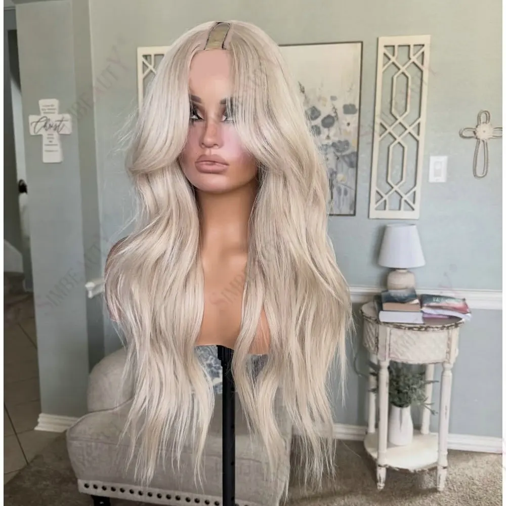 Slightly Wavy Platinum Blonde U Part Wigs 1x4Size Human Hair Wig For Women Glueless V Part Wig Remy 250Density Full Machine Made
Slightly Wavy Platinum Blonde U Part Wigs 1x4Size Human Hair Wig For Women Glueless V Part Wig Remy 250Density Full Machine Made