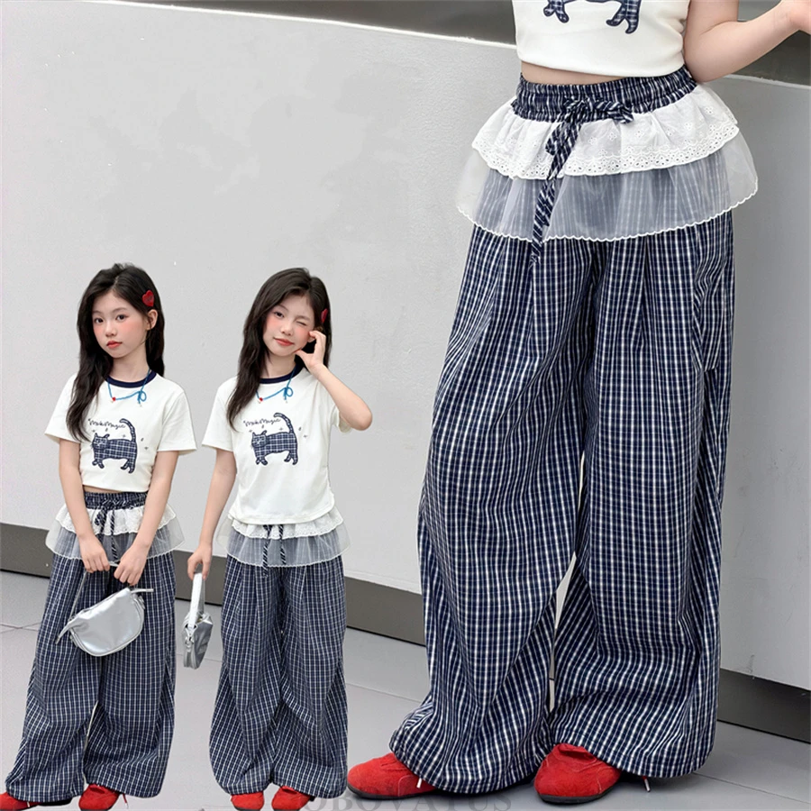 Spring Summer Design Kids Quick Drying Plaid Pants with Lace Skirt for Girls Casual Flap Trousers Child Light Weight Sweatpants
Spring Summer Design Kids Quick Drying Plaid Pants with Lace Skirt for Girls Casual Flap Trousers Child Light Weight Sweatpants